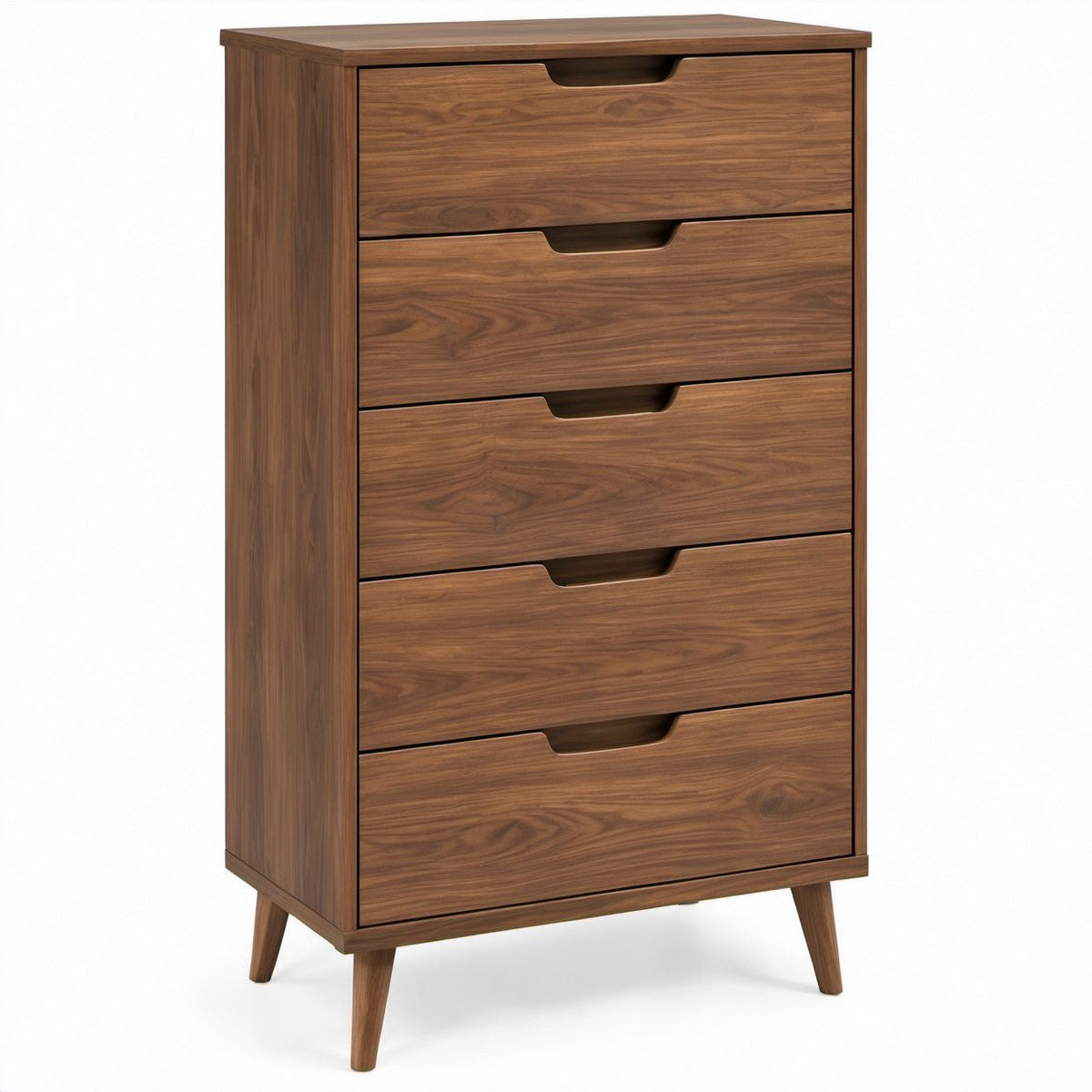 Komoda z 5 szufladami 80 × 40 × 120 cm, orzech brązowy
